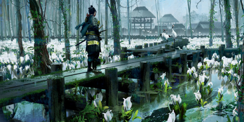 beifongkendo:Concept art for upcoming game ‘Ghost of Tsushima’ (Sony).