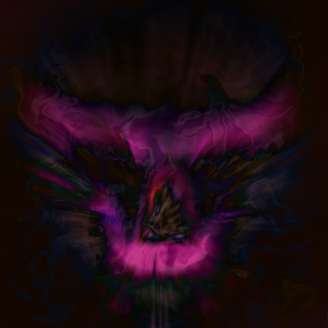 blurry image of a pink skull