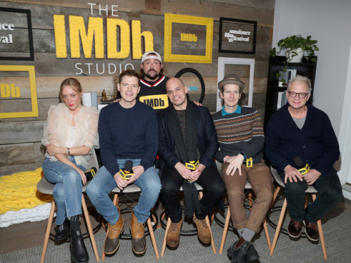 Chloë Sevigny with the cast and crew of Lizzie at the 2018 Sundance Film Festival IMDb Stu