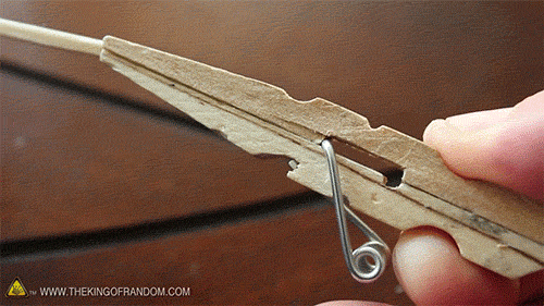 Mini Matchstick Gun - The Clothespin Pocket Pistol by The King of Random
