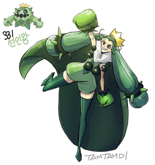 tamtamdi:Pokemon Gijinka331.Cacnea332.Cacturne