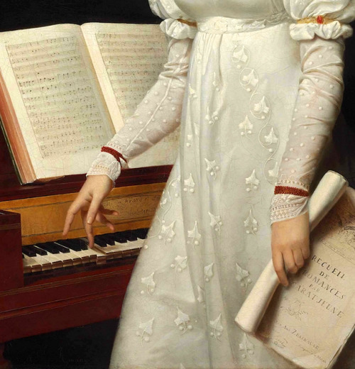 loumargi:Adèle Romany (1769-1846), Portrait of a lady at the piano detail