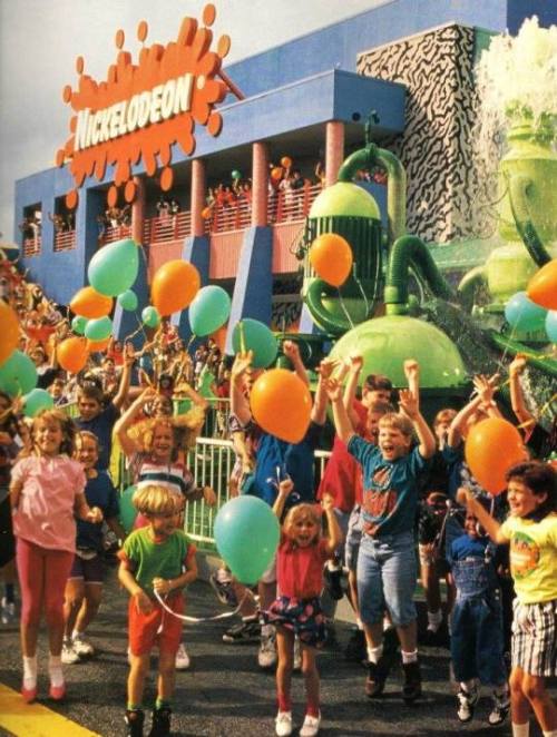 The grand opening of Nickelodeon Studios in 1990.