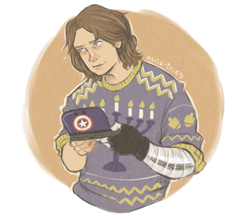 maria-tries: jewish bucky for theydieholdingmittens because ugly hanukkah sweaters