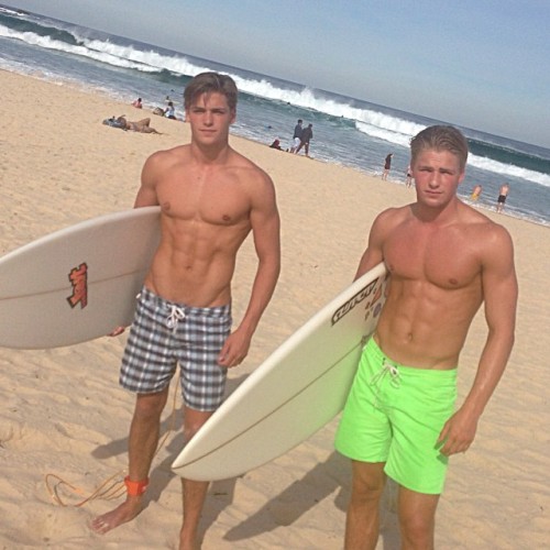 Two Well Built Surfers