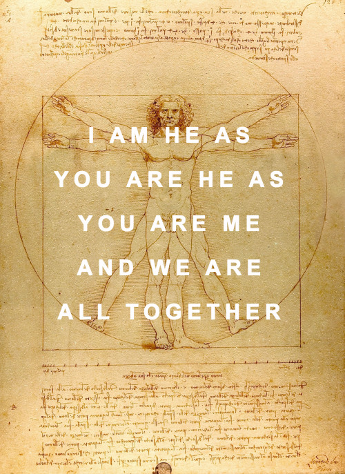beatlesarthistory: The Vitruvian Man by Leonardo da Vinci // “I Am the Walrus”