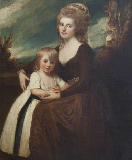 Frances Bankes (1756–1847), Lady Brownlow, with Her Son, The Honourable John Cust (1779–1853), Later