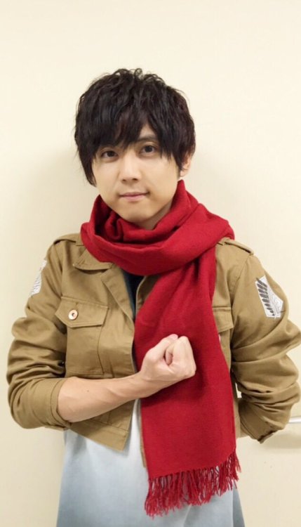 fuku-shuu: SnK News: SnK Seiyuu at Tokyo Joypolis 2017 Kaji Yuuki (Eren) dresses up as Mikasa before his surprise appearance with Ishikawa Yui (Mikasa) at the opening of Tokyo Joypolis’s 2017 SnK collaboration! Update: More images of Kaji Yuuki and