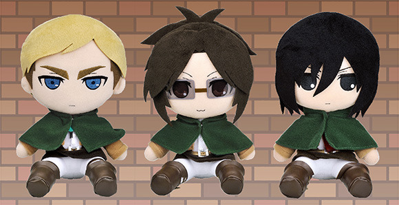 The third round of Shingeki no Kyojin GIFT stuffed dolls, featuring Erwin, Hanji,