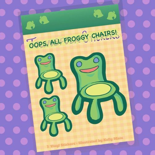 FROGGY CHAIR !! In celebration of the BIG REVEAL I’m offering 25% off all my animal crossing sticker