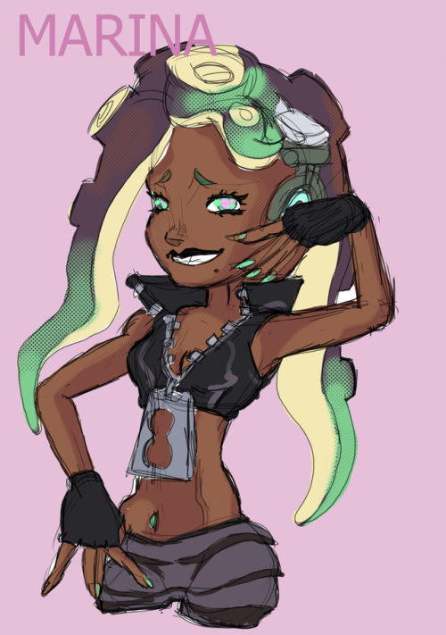 Octo Idol Marina From Splatoon 2. Just A Sketch.