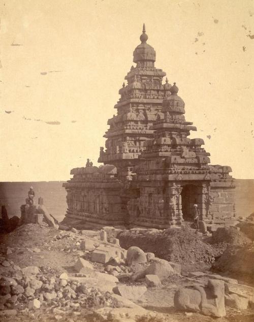 historicaltimes:The Shore Temple, 8th century Shiv temple built under the reign of Narasimhavarman I