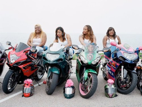 Caramel Curves motorcycle club, New Orleans - Akasha Rabut via