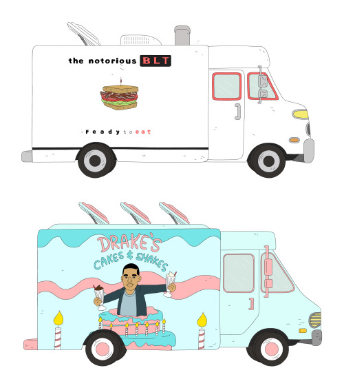 foreversean:Here are all the food truck logos I made for the new Lucas Bros. Moving Co. episode!