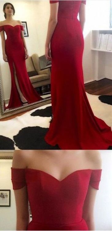 theabbylove:  RED OFF SHOULDER MERMAID PARTY GOWNS