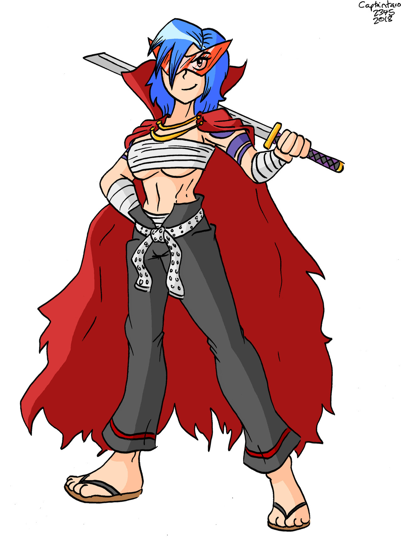 Genderswapped Kamina from Gurren Lagann