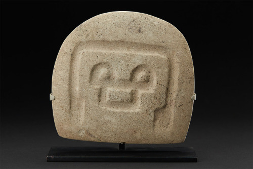 Pre ColumbianMonkey Face Stele, Valdivia Culture, Ecuador, 3200-2800 BCELight Brown Stone6.75 x 7.25
