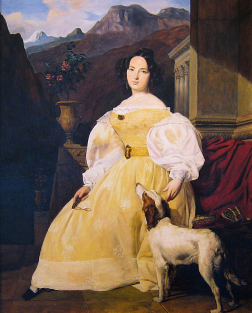 Portrait of Eva Hanska by Ferdinand Georg Waldmüller,1835