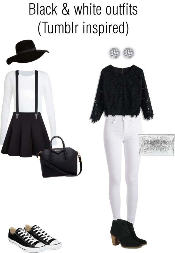 The Top Style Takeout? — Black and white outfits( tumblr inspired) by...
