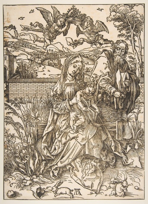 met-drawings-prints: The Holy Family with the Three Hares by Albrecht Dürer, Drawings and Print