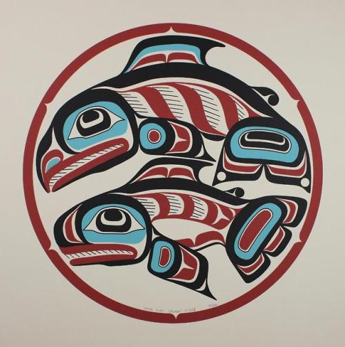 hajandrade:Alvin Child (Native Canadian Tsawataineuk, b. 1962, British Columbia) ~ “Haida Gwaii Salm