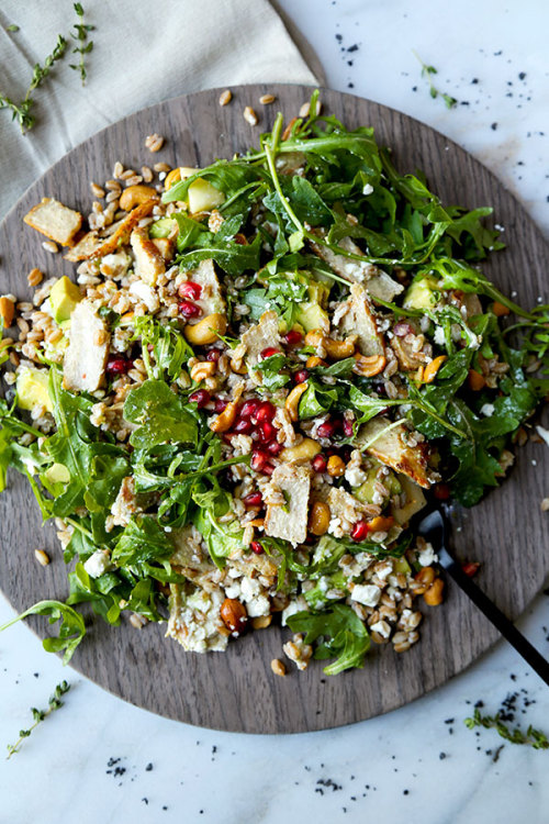 eight layer farro salad