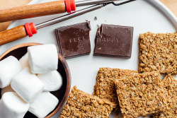 sweetoothgirl:    granola graham s’mores w/ superfood chocolate   