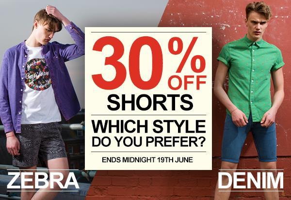 Which style do you prefer? #zebra or #denim ? 30% off shorts at http://www.stanleykane.com/shorts.html