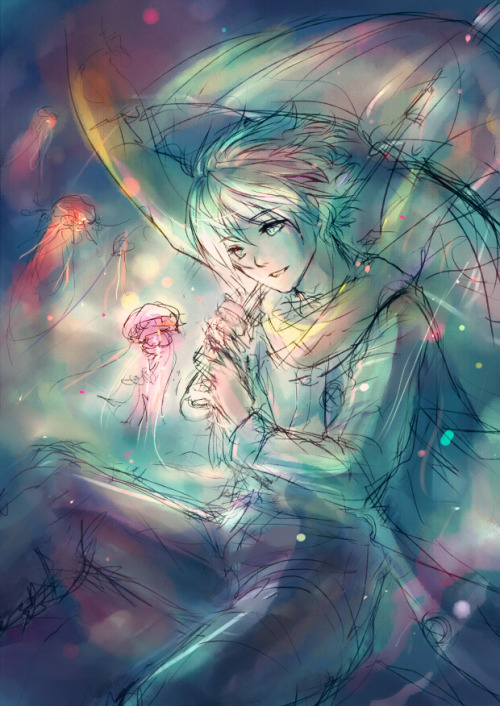 payoki:Some art of Clear in a world of jellyfish dreams I never got around to finishing!