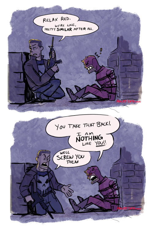 Some say they are still arguing on that rooftop……Daredevil season 2, my old friend.