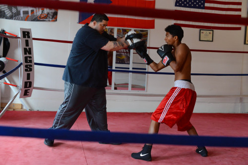 A few images from my assignment at the Eddie Adams Workshop XXVI.  Brandon and Bryan Idrogo are boxe