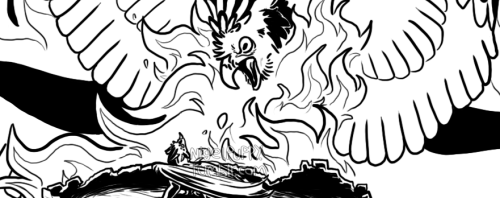 a little glimpse of the first four chapter illustrations for The Flaming Queen