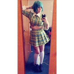 In love!!! 💙 @gfdstore #gfdstore #glitterfordinner #clueless #schoolgirl #asif #bluehair #peircings #tattoos #tattoo #tartan