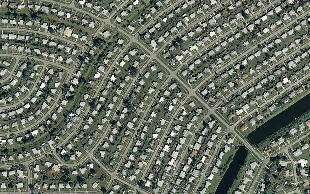  human landscapes in south west florida from google earth (via the big picture) illustrate