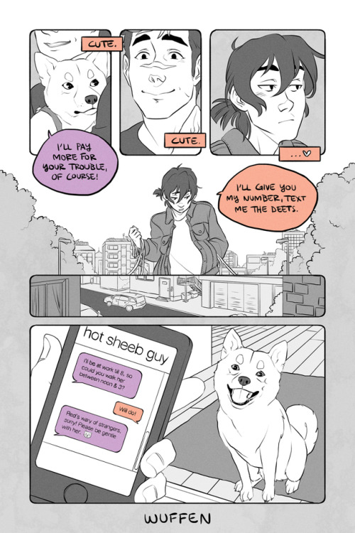 wuffen: just realized i never shared the dog walking au comic i drew for the ill-fated teou zine col