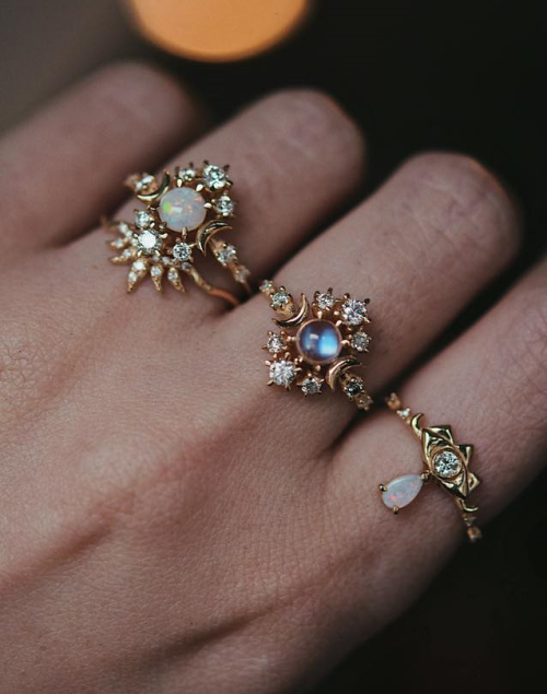 sunset-neon:sosuperawesome:Rings by Morphē Jewelry on EtsyMore like this I would buy all of these an