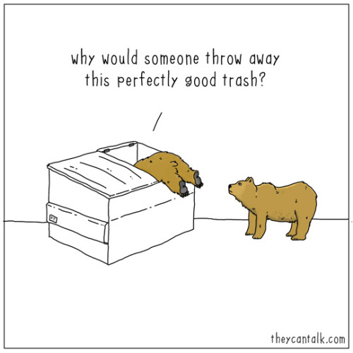 theycantalk: one man’s trash is another bear’s treasure