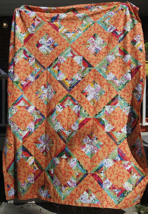 Just finished this quilt top the other day. I need to find backing for it and get it quilted. You ca