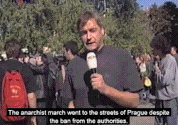 kropotkindersurprise:    2000 - Czech antifascists fight neonazis in Prague. From the great documentary 161 &gt; 88 on the evolution of the Czech antifascist movement since the late 1980’s. [video]  
