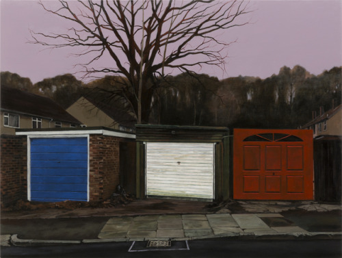 George Shaw (British, b. 1966, Coventry, England) - 1: The Buildings of England, 2017  2: Utterly Si