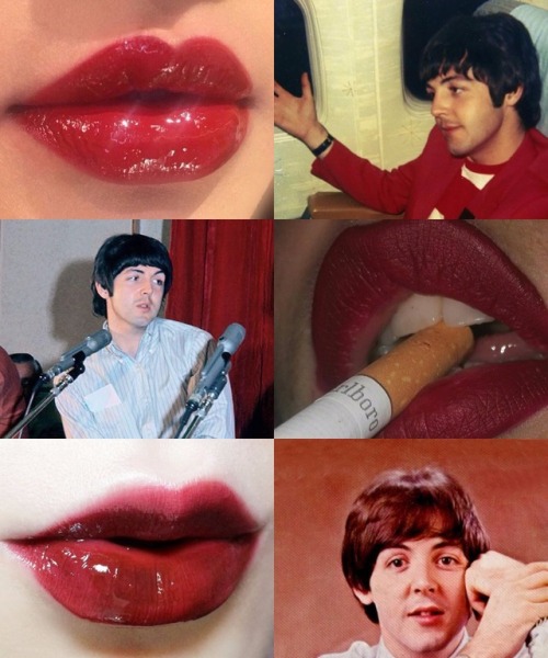strawberrymilkshake-itupbabynow: The Beatles + Aesthetics:For anon // Paul McCartney + Lips