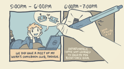 sabrebash: My panels from #hourlycomicday2021, continued in thread below. Hard, but i’m pretty proud