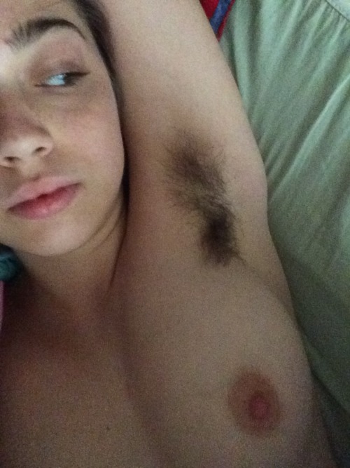 Women's hairy armpits