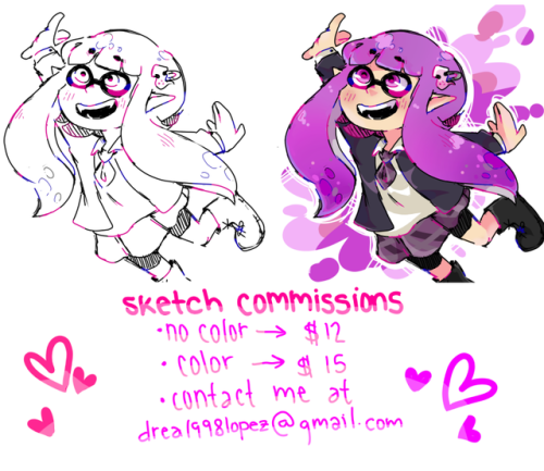 offering sketch commissions :3c !! any reblogs would be very appreciated~