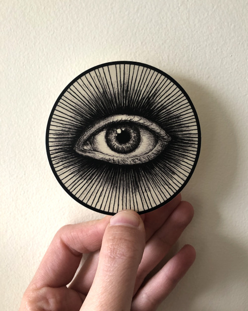 Vinyl Eye Stickers now available in my shop! Waterproof and super durable. Designed by me. Available