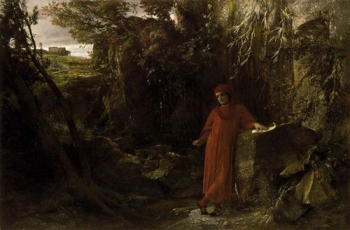 Petrarch by the fountain of Vaucluse, Arnold Bocklin
