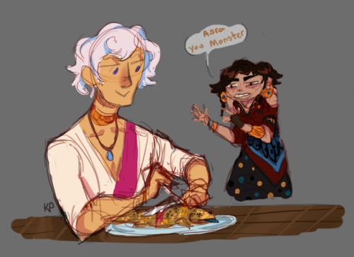 The reason Vira doesn’t see Asra as a romance interest…he eats chubby, short legged, cute liz