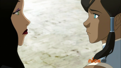 Swan2Swan:  Korra And Asami Exchanging Looks In Book 3.  Korrasami Language &Amp;Lt;