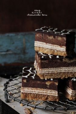 intensefoodcravings:Kit Kat Cheesecake Bars