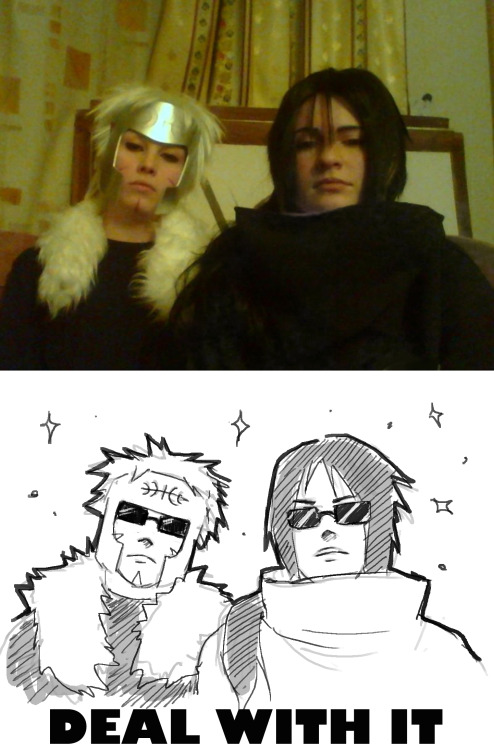 Just fooling around with my friend)  Me - Izuna My friend - Tobirama (&lt;3)    f